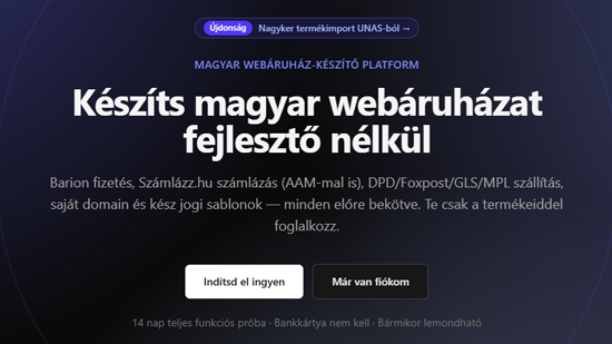 Szabadbolt.hu — projekt képernyőkép