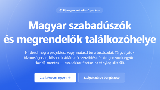 Szabadmunka.hu — projekt képernyőkép